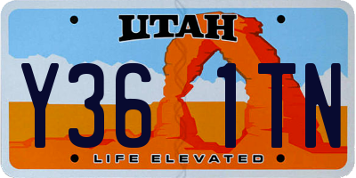 UT license plate Y361TN