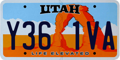 UT license plate Y361VA