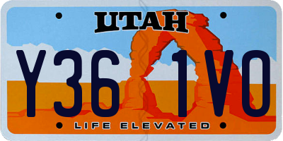 UT license plate Y361VO