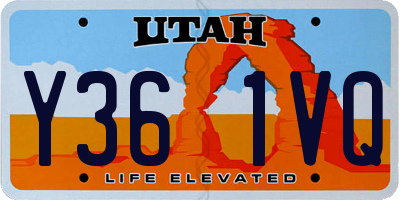 UT license plate Y361VQ