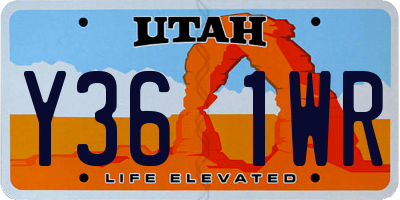 UT license plate Y361WR