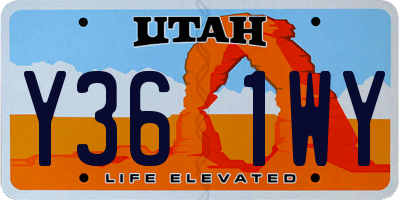 UT license plate Y361WY