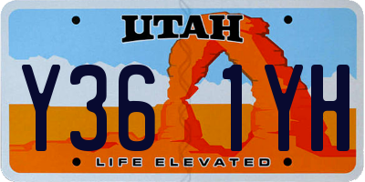 UT license plate Y361YH