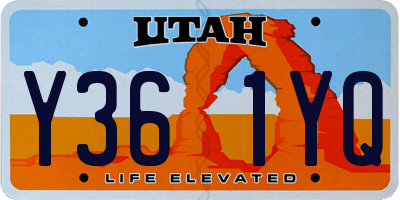 UT license plate Y361YQ