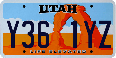 UT license plate Y361YZ
