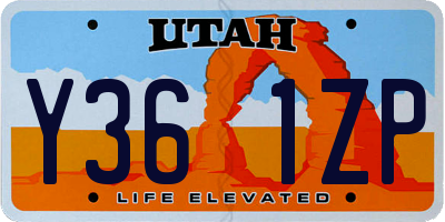 UT license plate Y361ZP