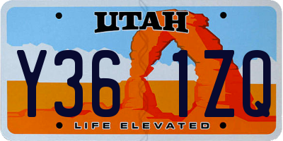UT license plate Y361ZQ
