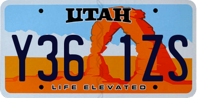 UT license plate Y361ZS