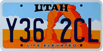 UT license plate Y362CL