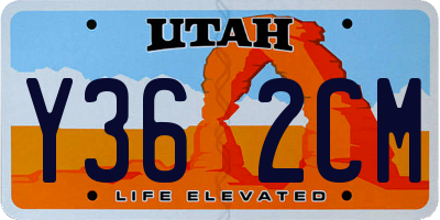 UT license plate Y362CM