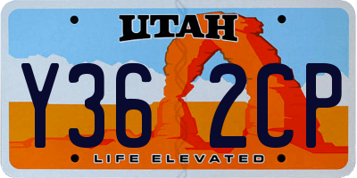 UT license plate Y362CP