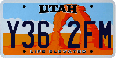 UT license plate Y362FM