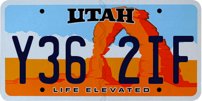UT license plate Y362IF