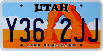 UT license plate Y362JJ