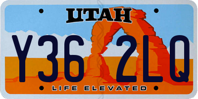 UT license plate Y362LQ