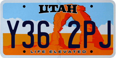 UT license plate Y362PJ