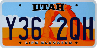 UT license plate Y362QH
