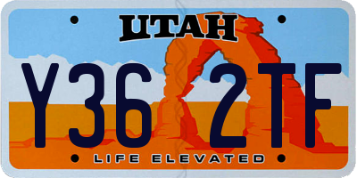 UT license plate Y362TF