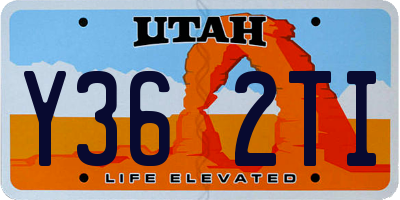UT license plate Y362TI