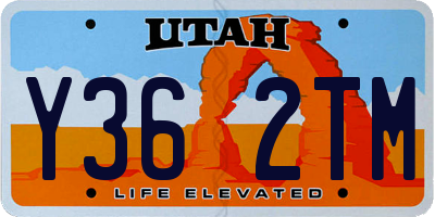 UT license plate Y362TM