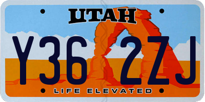 UT license plate Y362ZJ