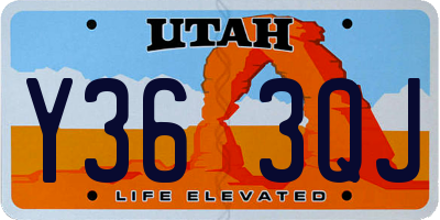UT license plate Y363QJ