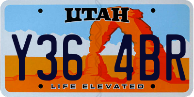 UT license plate Y364BR