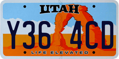 UT license plate Y364CD