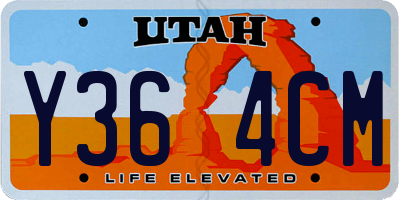 UT license plate Y364CM