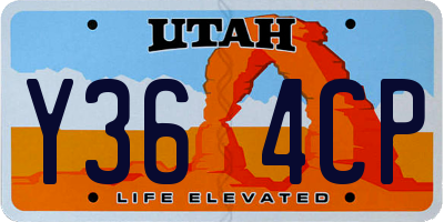 UT license plate Y364CP