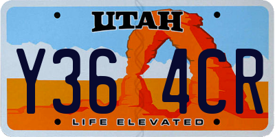 UT license plate Y364CR