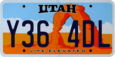 UT license plate Y364DL