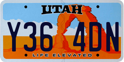 UT license plate Y364DN