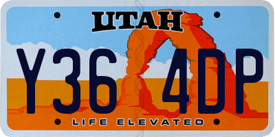 UT license plate Y364DP