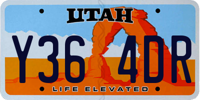 UT license plate Y364DR