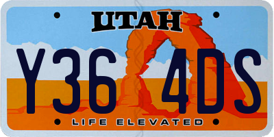 UT license plate Y364DS