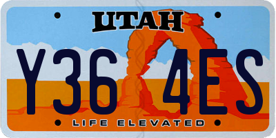 UT license plate Y364ES
