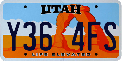 UT license plate Y364FS