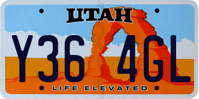 UT license plate Y364GL