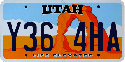 UT license plate Y364HA