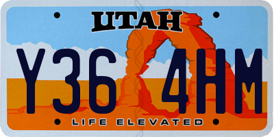 UT license plate Y364HM