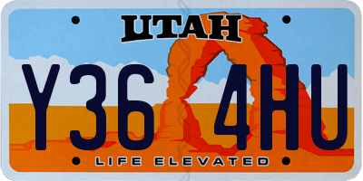 UT license plate Y364HU