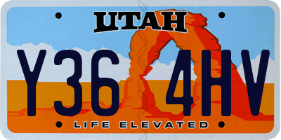 UT license plate Y364HV