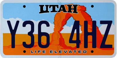 UT license plate Y364HZ