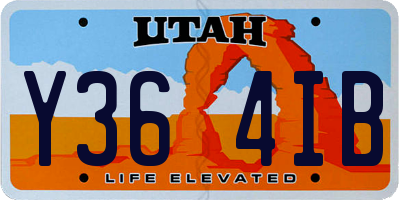 UT license plate Y364IB