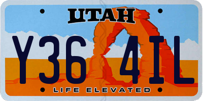 UT license plate Y364IL