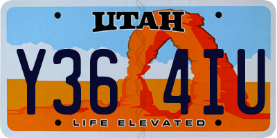 UT license plate Y364IU
