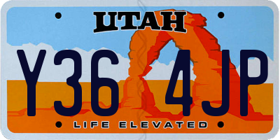 UT license plate Y364JP