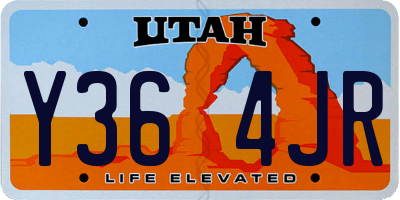 UT license plate Y364JR