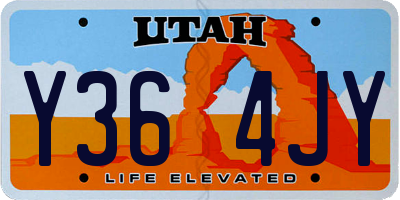 UT license plate Y364JY